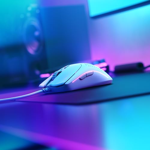 Glorious Model D Wired Gaming Mouse - 68g Honeycomb RGB Ergonomic, Matte White M160012