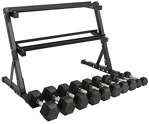 Rubber Coated Hex Dumbbell Weight Set R443