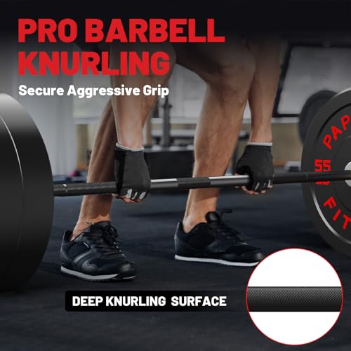 PAPABABE Olympic Barbell 2-inch 45lb Weight Bar for Strength Training V204840