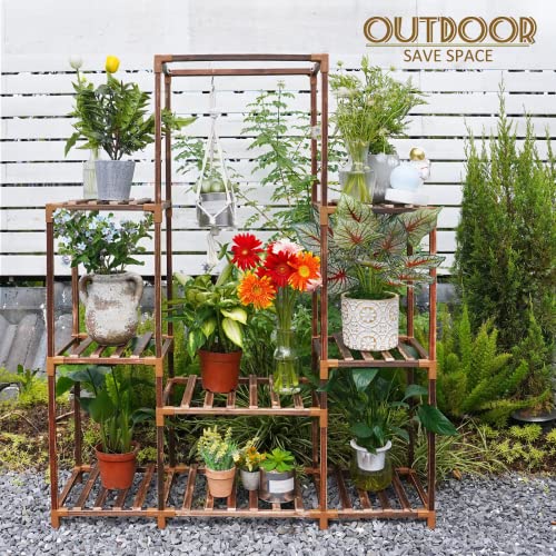 Uneedem Plant Stand Indoor Outdoor, 10-Tier Tall Plant Shelf for Multiple Plants A6522