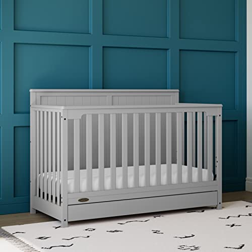 Graco Hadley 5-in-1 Convertible Crib and Changer with Drawer (Black) P7234