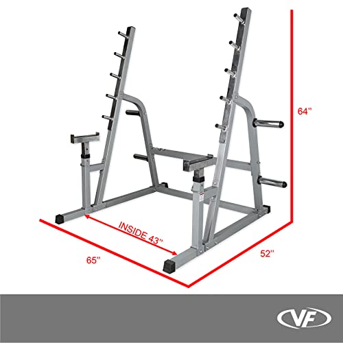 Valor Fitness Bench Press Squat Rack Combo Half Power Cage A852780
