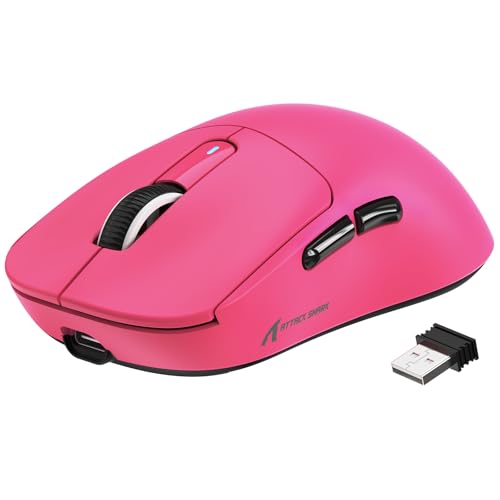 ATTACK SHARK X3 Wireless Gaming Mouse, 49g Ergonomic, PAW3395 26K DPI, White C238377