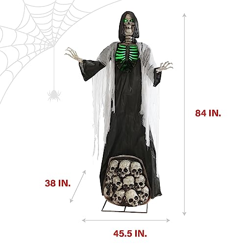 Haunted Hill Farm Motion-Activated 7.5-Ft. Smoldering Ghoul Animatronic Halloween Decoration N1475