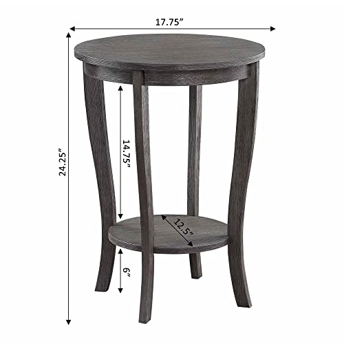 American Heritage Round End Table, Black U219