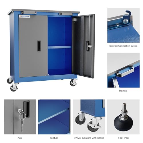 7-Drawer Rolling Toolbox with Lockable Wheels and Keyed Locking System J502595