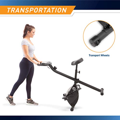 Marcy Foldable Upright Exercise Bike with Adjustable Resistance H1253
