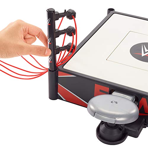 Mattel WWE Wrekkin' Kickout Ring Playset with Launcher & Championship, 13-inch x 20-inch P27647