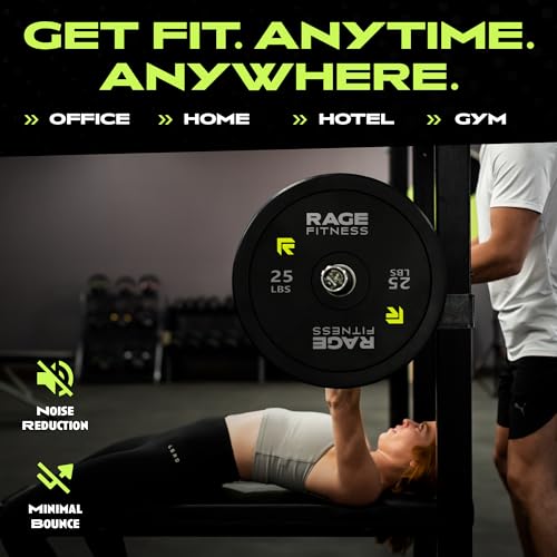 Olympic Bumper Plates with Steel Insert, Rubber Weight Plates for Strength Training Q51945