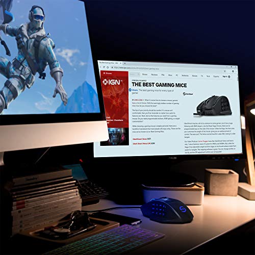 UtechSmart Venus Pro RGB Wireless MMO Gaming Mouse, 16000 DPI, 16 Programmable Buttons M66772