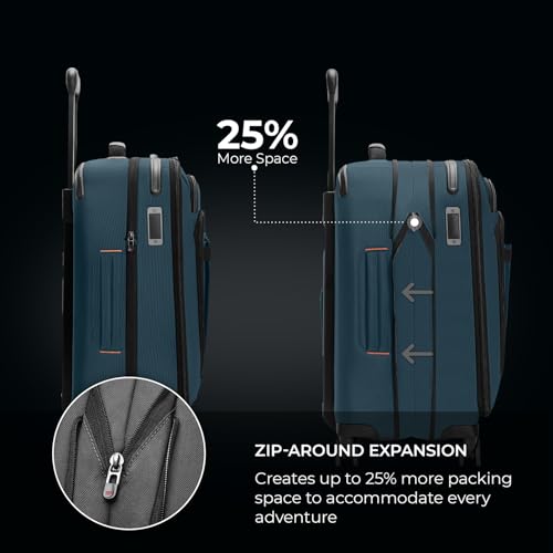 Briggs & Riley 22" Carry On Expandable Spinner - Softside Luggage, Black G487462