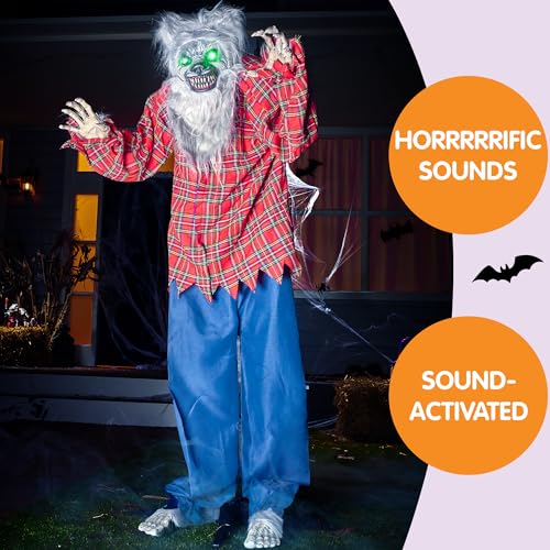 JOYIN 65" Halloween Animatronics Ghost Decor with Sound for Outdoor T10357