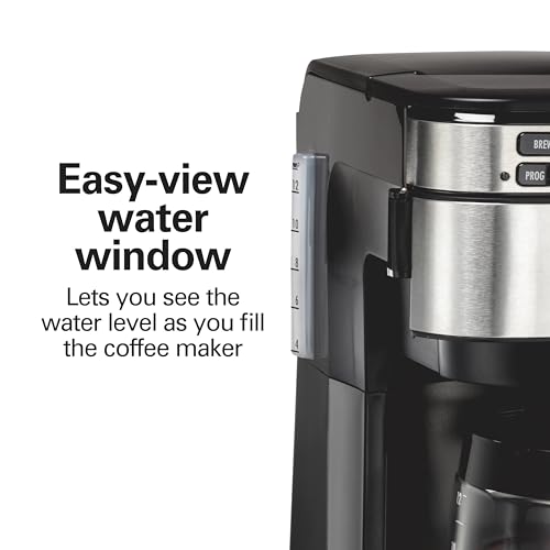 Hamilton Beach Programmable Drip Coffee Maker, 12 Cups, Black M834573