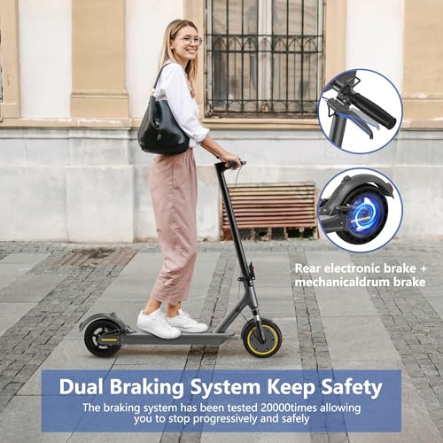 NAVIC Electric Scooter for Adults, Folding E-Scooter with Dual Braking and Dual Suspension B3040