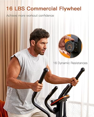 Niceday Elliptical Machine for Home, Magnetic Trainer with 16 Resistance Levels Q78334