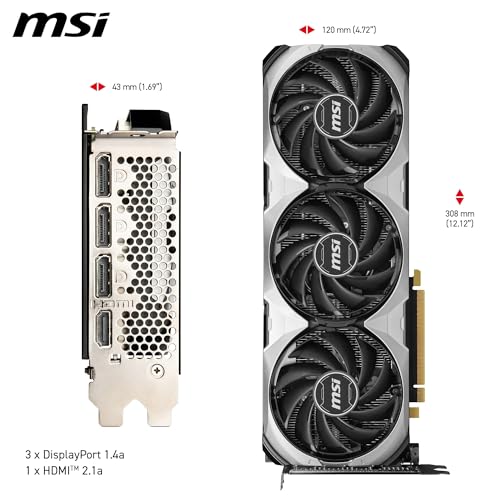 MSI GeForce RTX 4060 Ventus 2X Black 8G OC Gaming Graphics Card A74213