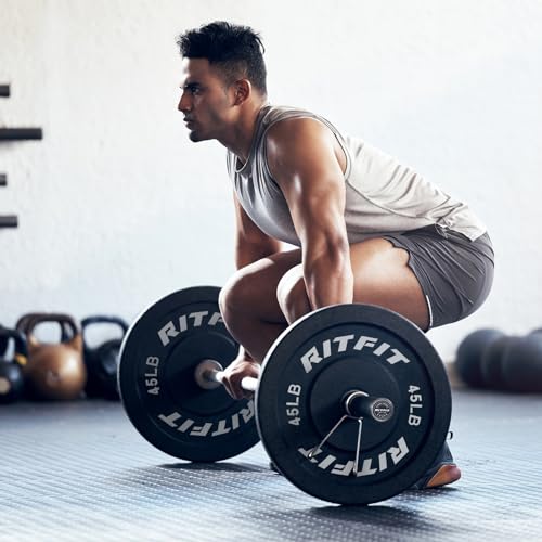 RITFIT Olympic Barbell 4ft/6ft 2 Inch Weight Bar for Strength Training, 500lbs Capacity F369