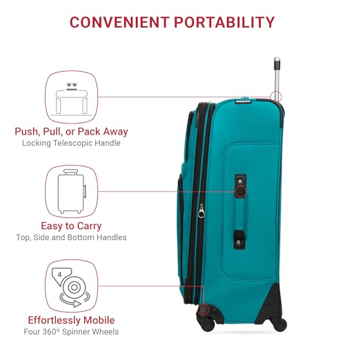 SwissGear Sion Softside Expandable Luggage, Black, 29-Inch C81483