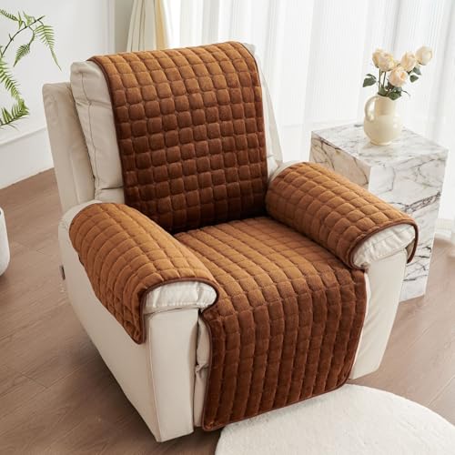 Plush Recliner Cover with Arms for Living Room, 52 x 74in J162