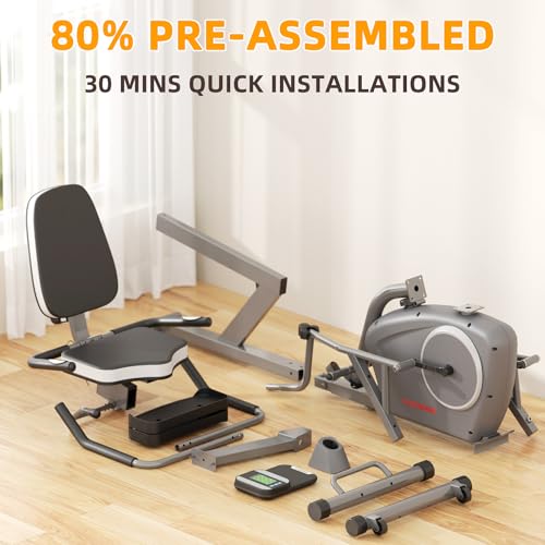 VANSWE Recumbent Exercise Bike with Arm Exerciser for Seniors Adults V646