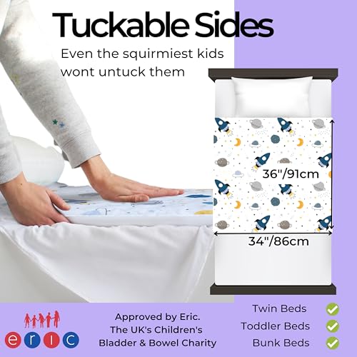 Hygge Sheets® Potty Training Pee Pads for Kids, Toddlers - 100% Waterproof, Non Slip, Washable, Dinosaur P67400