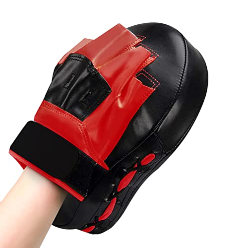 Valleycomfy Boxing Curved Focus Punching Mitts Leatherette Training Pads D262