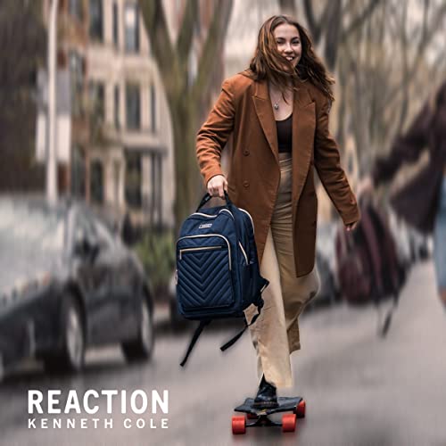 Kenneth Cole REACTION Chelsea Chevron Quilted Luggage, Black, 24-Inch V572