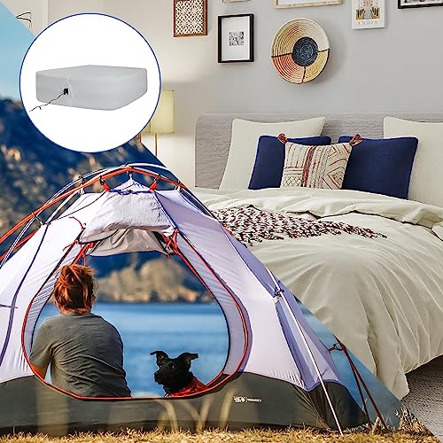 Bedecor Air Bed Sheets for Mattress Cover Removable Elastic Band Soft Breathable Twin XL Light Gray U508