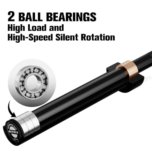 RITFIT Olympic Barbell 4ft/6ft 2 Inch Weight Bar for Strength Training, 500lbs Capacity F369