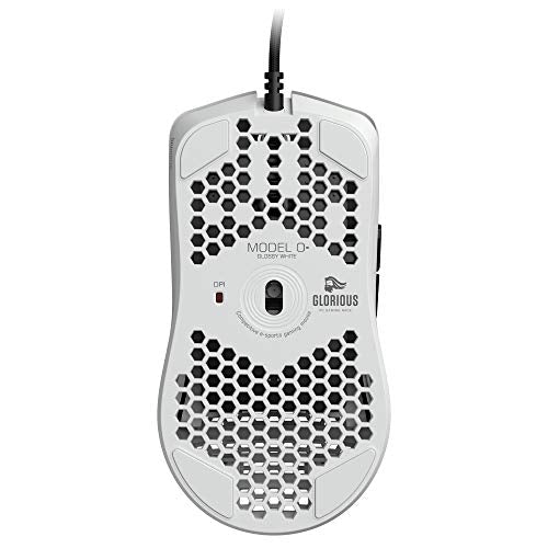 Glorious Model D Wired Gaming Mouse - 68g Honeycomb RGB Ergonomic, Matte White M160012