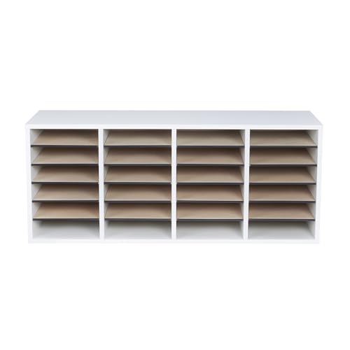 Safco Wooden Paper and Mail Organizer, Adjustable Shelves, Stackable B285