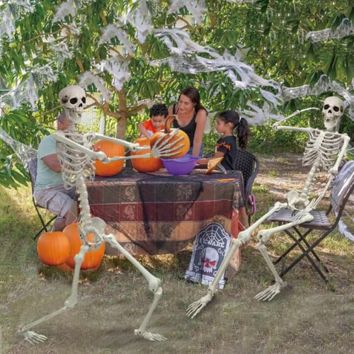 UMEELR 5.9FT Poseable Life Size Skeleton for Halloween Decoration B873000