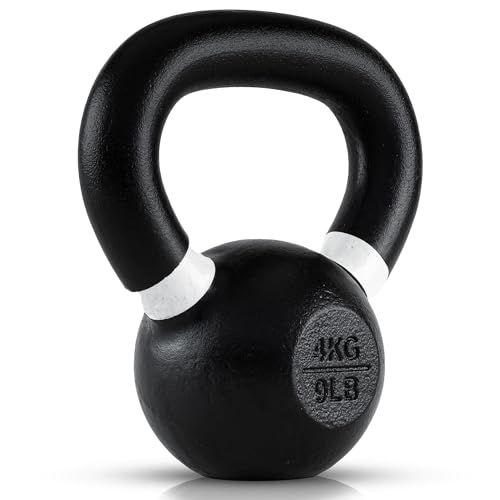 Cast Iron Kettlebell with Powder Coated Wide Handle P961