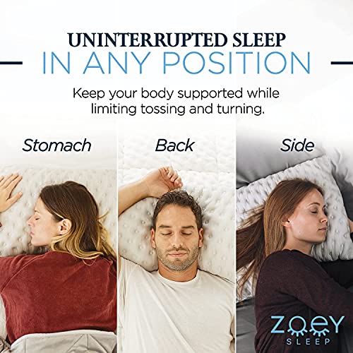 Zoey Sleep Side Sleep Pillow King Size Adjustable Memory Foam Q553