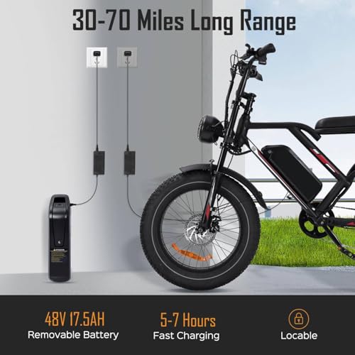 S8 Electric Bike for Adult, 1000W 20" Fat Tire, Removable Battery, 7-Speed G502644