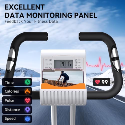 Foldable Exercise Bike with 16-Level Magnetic Resistance for Home T532