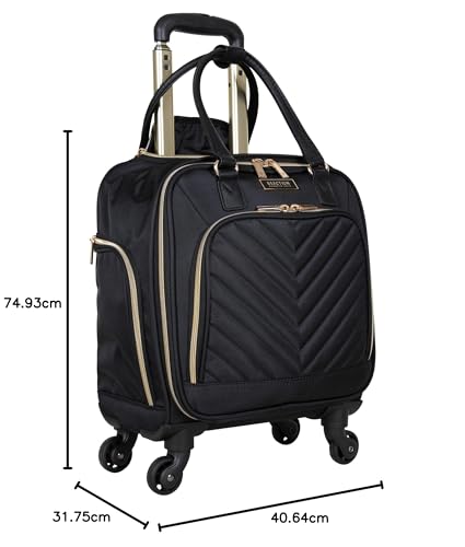 Kenneth Cole REACTION Chelsea Chevron Quilted Luggage, Black, 24-Inch V572
