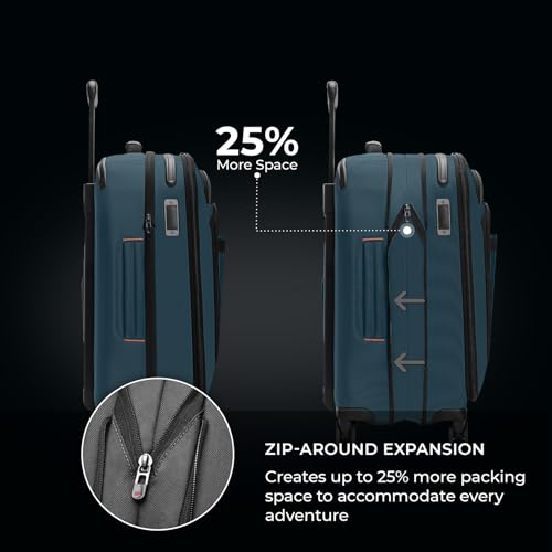 Briggs & Riley 22" Carry On Expandable Spinner - Softside Luggage, Black G487462