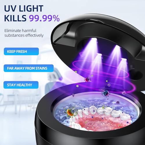Ultrasonic Retainer Cleaner for Dentures, Mouth Guards, Braces, Jewelry, 200ML, 45kHz X607