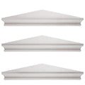 American Art Decor Rustic Whitewashed Wood Floating Corner Shelves - White - Set of 3
