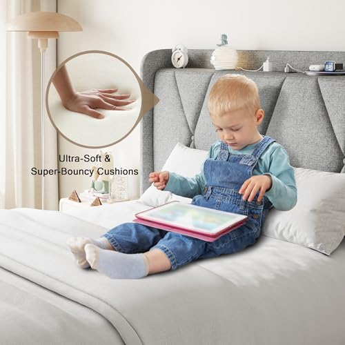 Queen Bed Frame with 4 Storage Drawers and Charging Station, Black S804993
