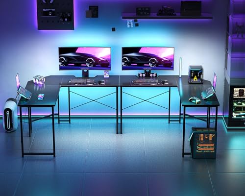 Casaottima L Shaped Gaming Desk Corner Desk for Home Office, 51 Inch, Black M173778
