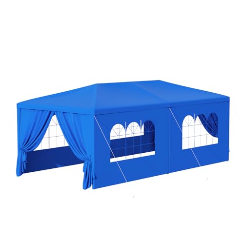 Outdoor Party Tent 10x30 Black with 8 Removable Sidewalls V87006