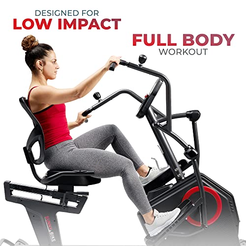 Sunny Health & Fitness Elite Recumbent Cross Trainer & Elliptical Machine with Arm Exercisers M861