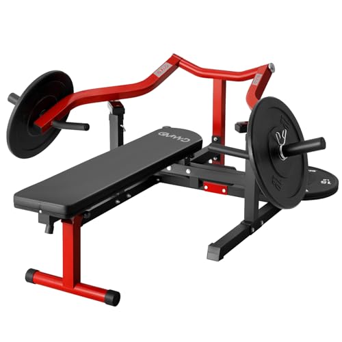 GMWD Chest Press Machine 1050LBS with Independent Converging Arms, Adjustable Bench U29223