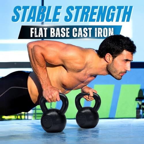Yes4All 5-80 lbs Cast Iron Kettlebell for Strength Training M7531