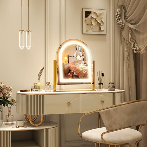Vanity Mirror with Lights, 12.6"×15" LED Makeup Mirror, Touch Control Dimmable D52089