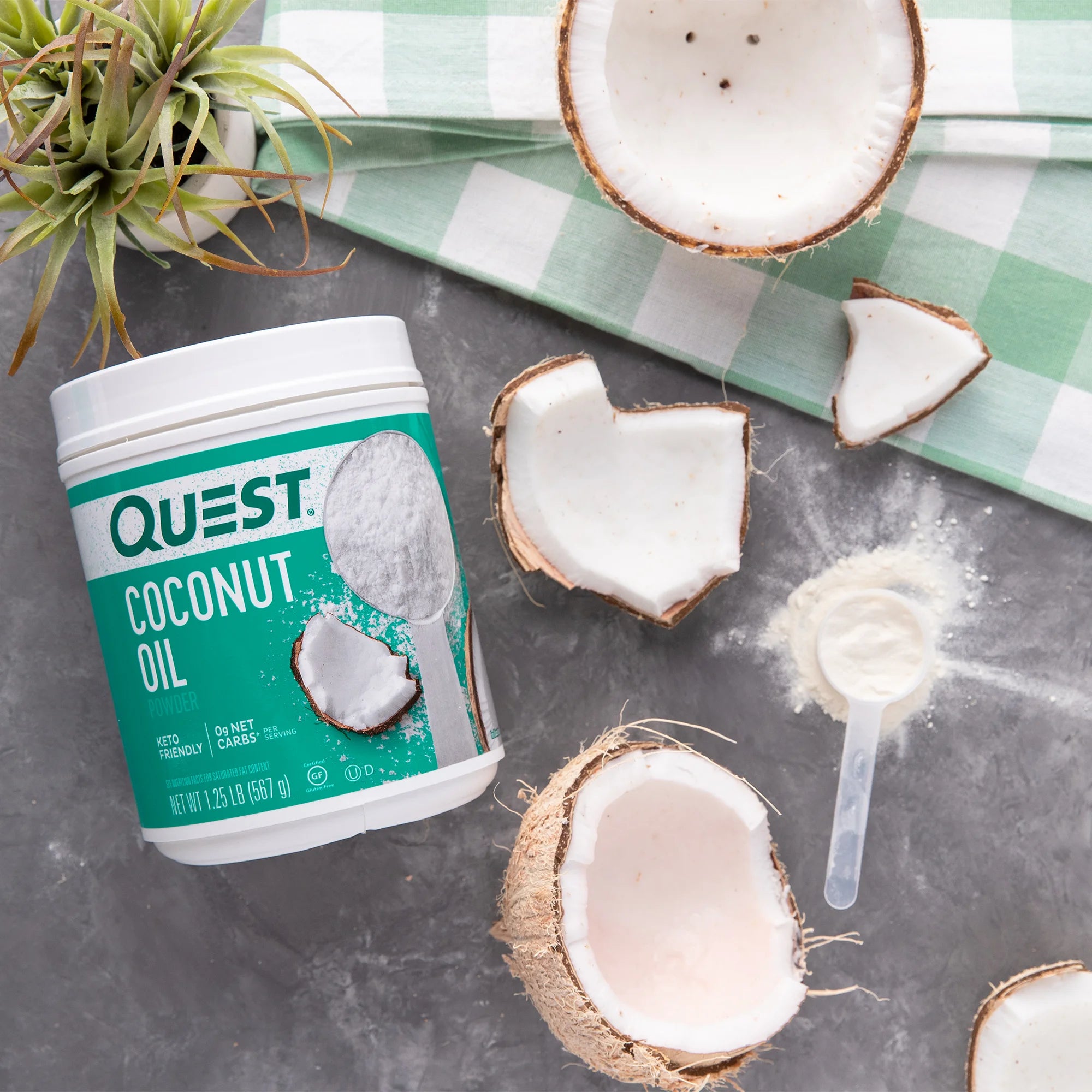 Quest Coconut Oil Powder, Unflavored, 20 oz Z8876