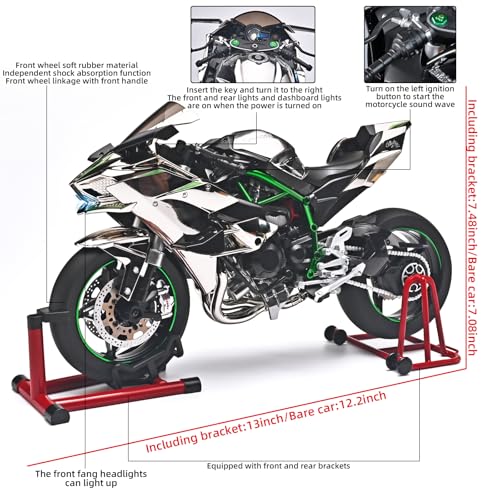 Die Cast Motorcycle 1:6 Scale Kawasaki H2R Alloy Racing Model L8357