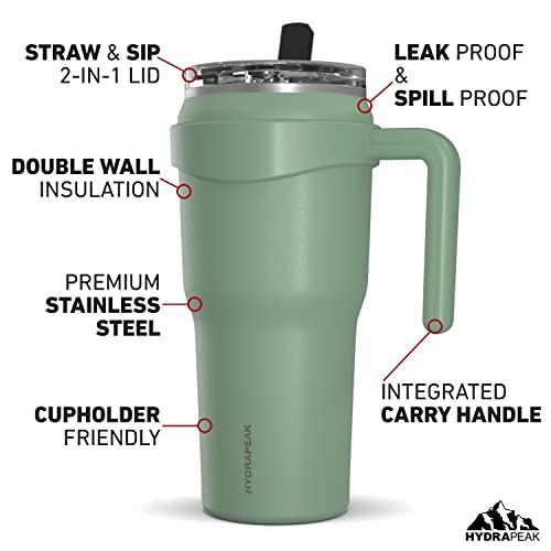 Hydrapeak Roadster 40oz Stainless Steel Tumbler with Straw Lid (Aqua) I313892